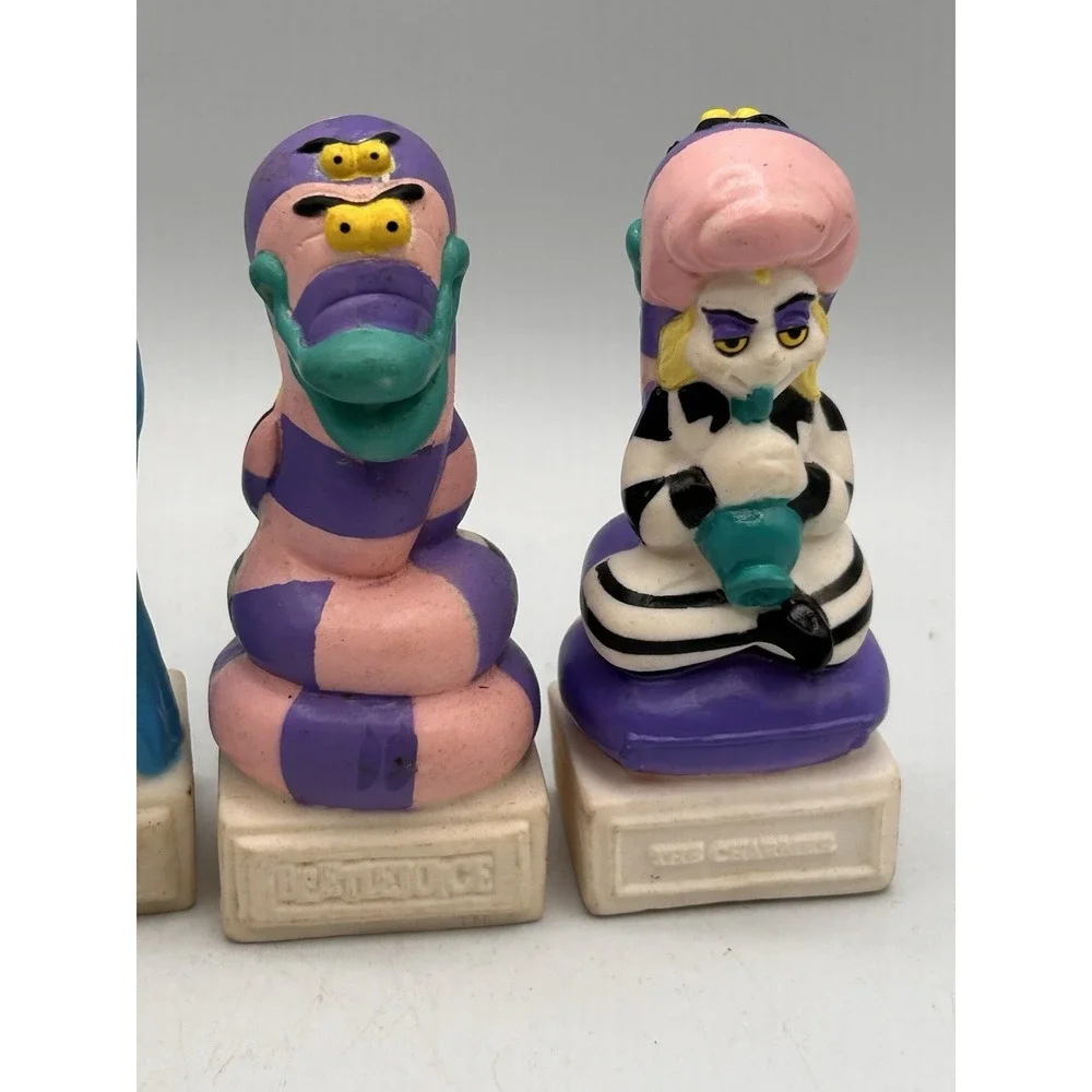 Vintage Burger King Beetlejuice Toys‎ Figures 5 Double Sided Geffen 1989